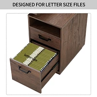 Home Office Computer Desk With Drawers/Hanging Letter-Size Files, 65 Inch Writing Study Table