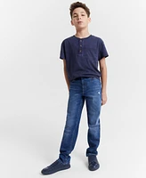 Epic Threads Little and Big Boys Solid Washed Henley T-Shirt, Created for Macy's