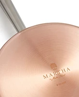 Martha by Martha Stewart Stainless Steel 3 Qt Low Saucepan with Lid