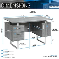 Streamdale Furniture Modern Office Desk With Storage