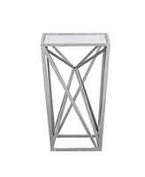 Streamdale Furniture Zee Silver Angular Mirror Accent Table