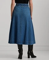 Lauren Ralph Women's Denim A-Line Skirt