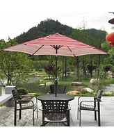 Streamdale Furniture 9FT Umbrella Red Stripes