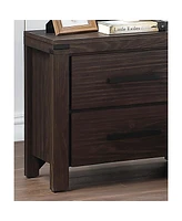 Streamdale Furniture Bedroom Furniture Simple Nightstand Drawers Bedside Table Solidwood