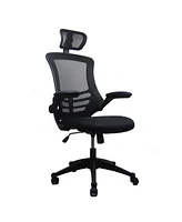 Streamdale Furniture Modern High-Back Mesh Executive Office Chair With Headrest And Flip-Up Arms