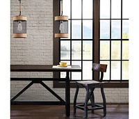 Orion Natural Rope And Metal Mesh Cylinder Pendant
