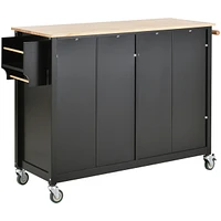 Wood Top Kitchen Island Cart
