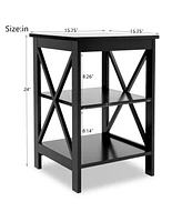 Streamdale Furniture Oxford Small Side Table Black-mdf Material Legs