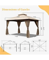 Simplie Fun 10'x13' Outdoor Gazebo with Mosquito Netting