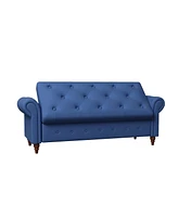 Streamdale Furniture Bed Bench Navy Blue Fabric