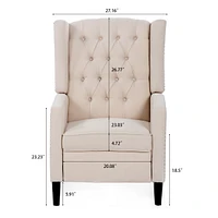27" Wide Manual Wing Chair Recliner