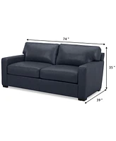 Radley 74" Leather Apartment Sofa, Created for Macy's