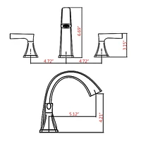 Widespread Bathroom Sink Faucets Two Handle 3 Hole Vanity Bath Faucet With Drain Assembly