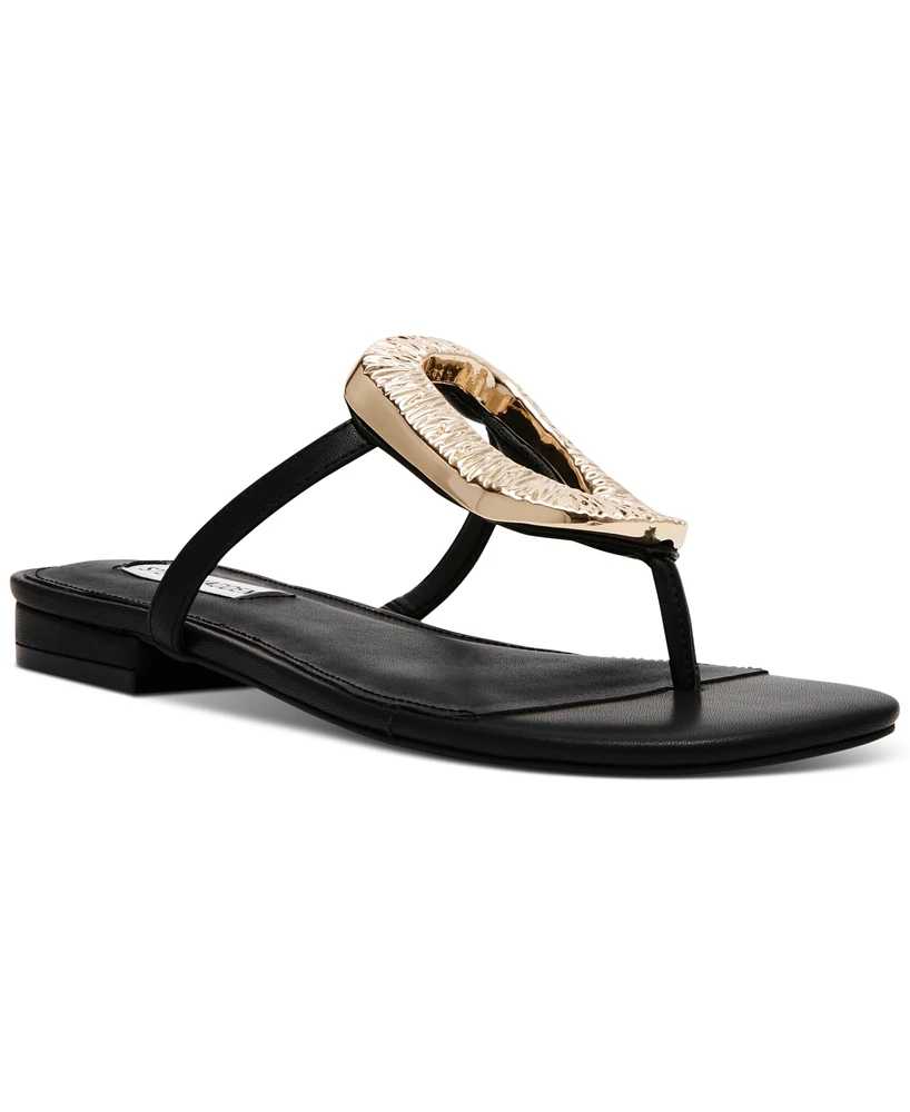 Steve Madden Women's Melo Ornament Embellished T-Strap Slide Sandals