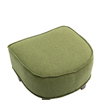 Accent Chair With Ottoman, Mid Century Modern Barrel Chair Upholstered Club Tub Round Arms