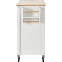 Wood Top Kitchen Island Cart