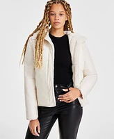 Maralyn & Me Juniors' Reversible Faux-Fur Quilted Coat