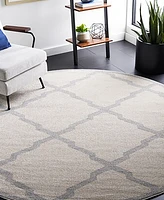 Safavieh Amherst AMT421 Light Gray and Beige 5' x 5' Round Area Rug