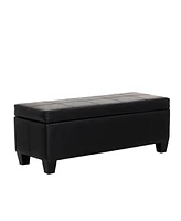 WestinTrends 42" Storage Ottoman Bench for Living Room Bedroom