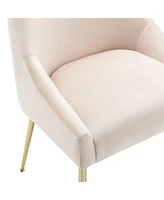 WestinTrends Upholstered Performance Velvet Accent Chair With Metal Leg