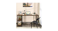 Slickblue Computer Desk Office Study Table Workstation Home with Adjustable Shelf Coffee