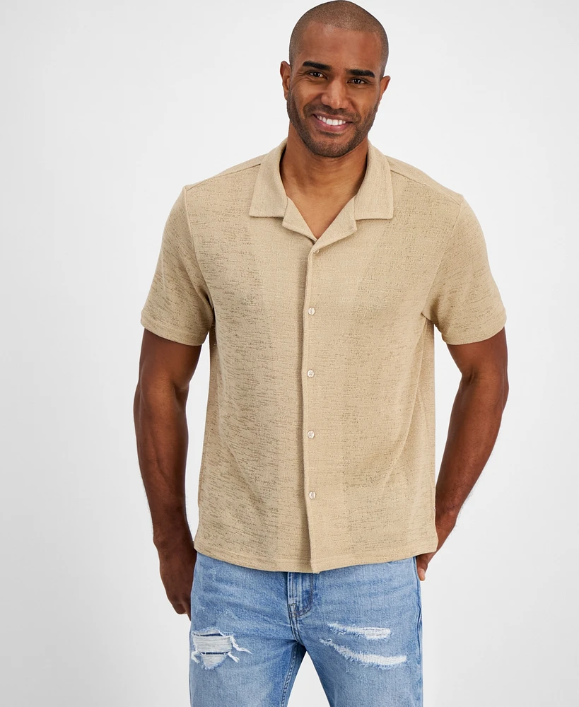 Guess Men's Gauze Short Sleeve Button-Front Camp Shirt | Mall of America®