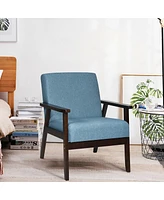 Mid-Century Retro Fabric Accent Armchair for Living Room