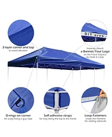 InstaHibit 10x20Ft Pop up Canopy Top Kit 4 Privacy Sidewalls Home Backyard
