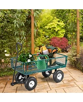 Slickblue Heavy Duty Garden Utility Cart Wagon Wheelbarrow