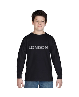 La Pop Art Boys Word Long Sleeve - London Neighborhoods