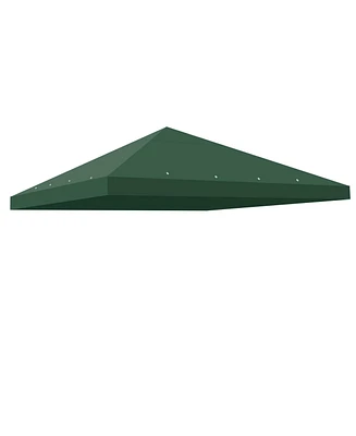 Yescom 117"x117" Canopy Top Replacement Green for Smaller 10'x10' Single-Tier Gazebo Cover Patio Garden Outdoor