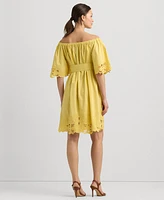 Lauren Ralph Women's Cotton Off-The-Shoulder Dress