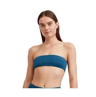 au naturel by Gottex Plus Striped print bandeau bra swim top