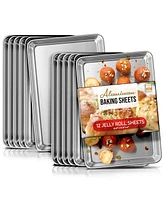 JoyTable Non-stick Aluminum Baking Sheet - Jelly Roll Pan 11.3" x 15.8" - 12 Pack