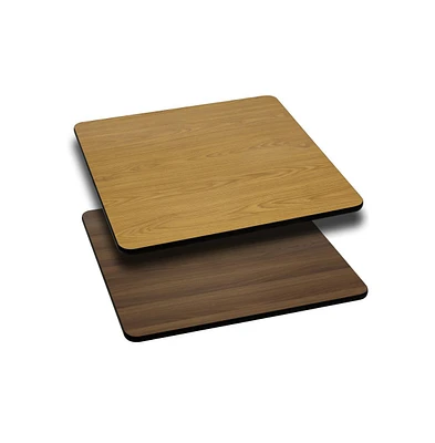 Emma+Oliver 24" Square Table Top With Reversible Laminate Top