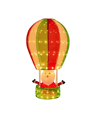 Slickblue 4.5 Feet Christmas Santa Claus with Hot Air Balloon