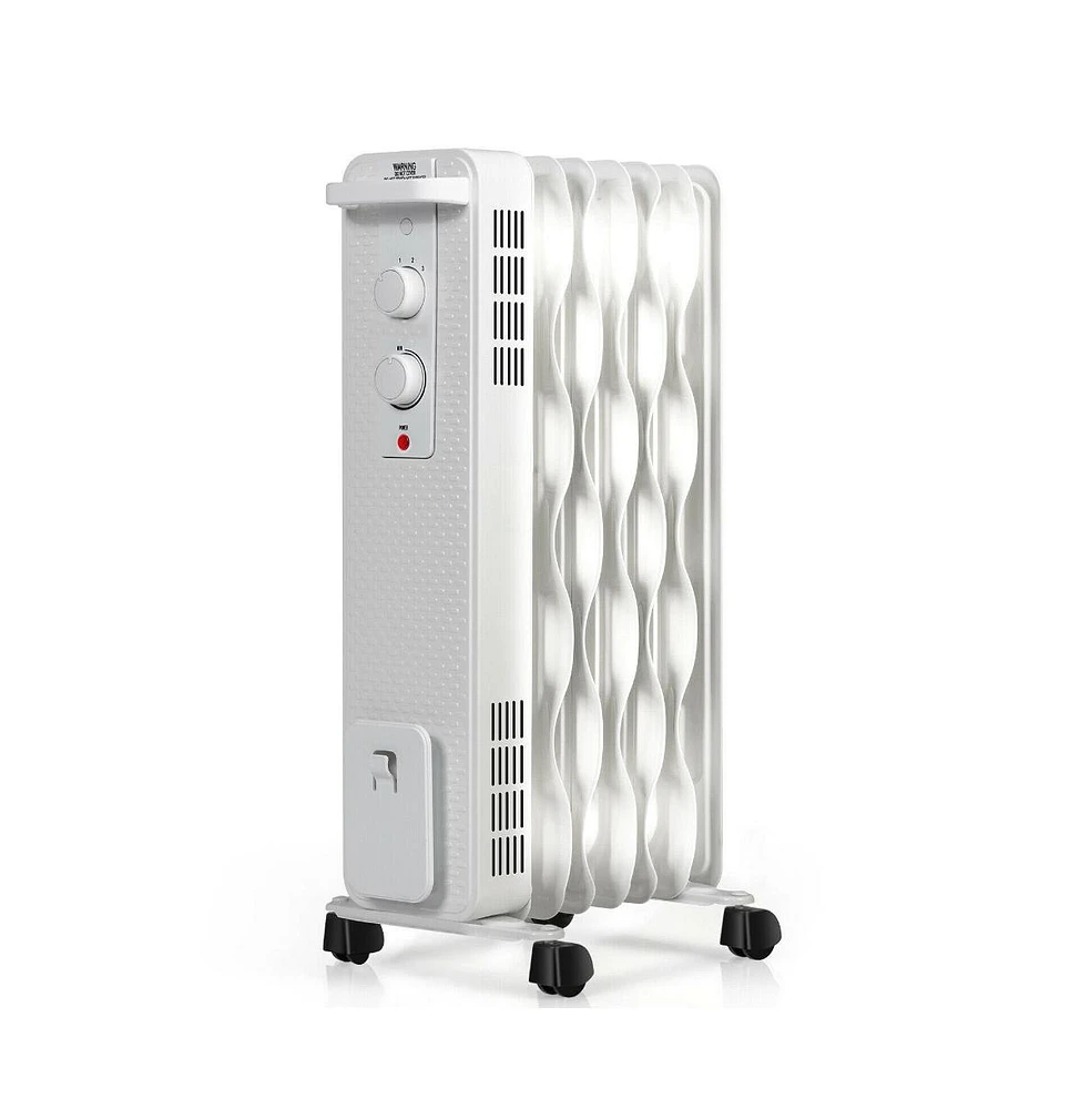 Slickblue 1500 W Oil-Filled Heater Portable Radiator Space Heater with Adjustable Thermostat