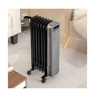 Slickblue 1500W Portable Oil-Filled Radiator Heater for Home and Office-Black