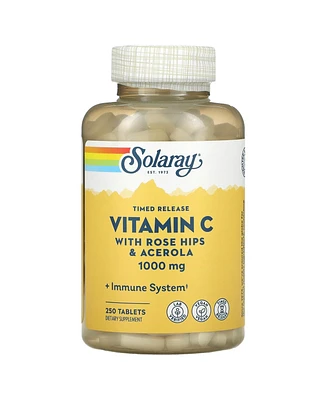 Solaray Timed Release Vitamin C with Rose Hips & Acerola 1 000 mg - 250 Tablets