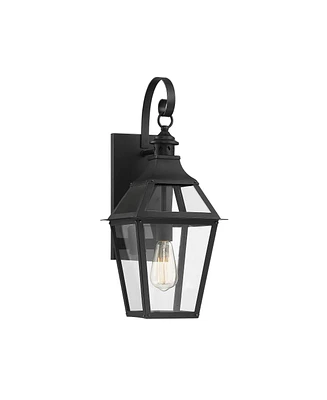 Savoy House Jackson -Light Outdoor Wall Lantern in Matte Black with Gold Highlights