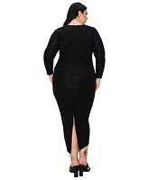 L I V D Plus Kylo Textured Bodycon Dress