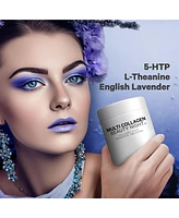 Multi Collagen Beauty Night Capsules - Magnesium, 5-htp, L-Theanine, Melatonin Supplement - 5 Types Collagen - Grass Fed Hydrolyzed Collagen Pills