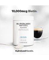 Codeage Multi Collagen for Women & Men Biotin 10000mcg Keratin, Protein Powder Vitamin C B6 D3, Hyaluronic Acid, Niacin