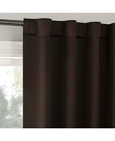 Aria Magnetic Closure Theater Grade 100% Blackout Back Tab Curtain Panel Pair