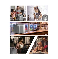 Slickblue Portable Countertop Ice Maker Machine with Scoop
