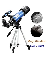 Sugift Telescope 70mm Aperture 400mm Az Mount Telescope with Stand and Phone Adapter for Kids