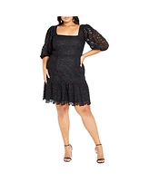 City Chic Plus Priscilla Lace Dress