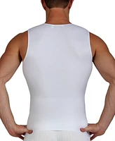 Instaslim Men's Power Mesh Compression Sleeveless V-Neck Shirt