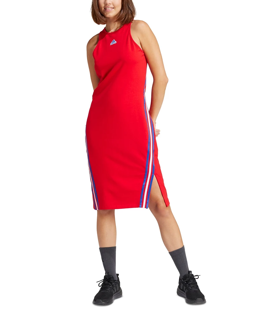 adidas Women's Future Icons 3-Stripes Side-Slit Dress