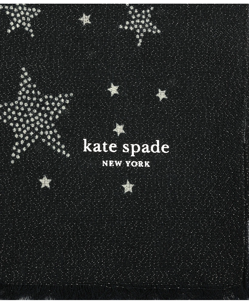 Kate Spade New York Women's Starlight Sparkle wool Oblong Scarf